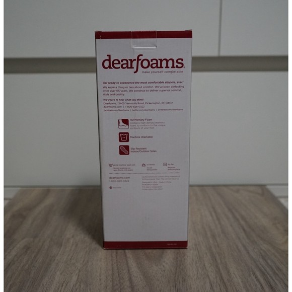 NEW! Dearfoams Memory Foam Black Furry Slippers Women size 8 - Picture 3 of 5